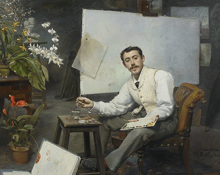 File:Henri-Ferdinand-Bellan Autoportrait-de-lartiste-dans-son-atelier.jpg