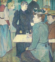 Henri de Toulouse-Lautrec, Un angolo al Moulin de la Galette (1892); olio su tavola, 100×89,2 cm, National Gallery of Art, Washington D.C.