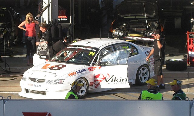 The Holden VZ Commodore of Marcus Zukanovic at the Adelaide Parklands Circuit for the opening round of the 2010 Dunlop Super2 Series (Back then as the