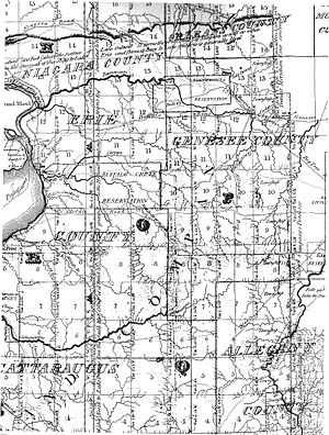 Map of the Holland Purchase (source: Holland Land Company Map - circa. 1821) Holland Land Company map-circ 1821.JPG