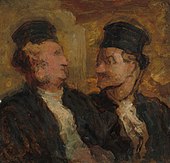 Honoré-Victorin Daumier - İki Avukat - 1933.425 - Chicago Sanat Enstitüsü.jpg
