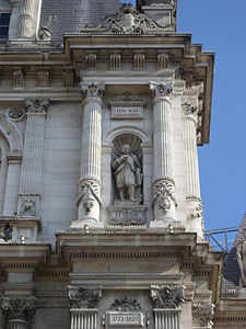 Eustache Le Sueur, façade de l'hôtel de ville de Paris.