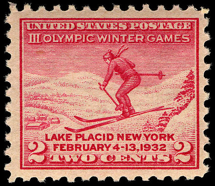 III Olympic Winter Games U.S. commemorative stamp (1932)