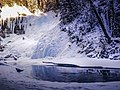 Ice climbing in Johnston Canyon in December 2016