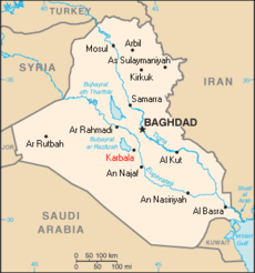 Lokasi Karbala di Irak