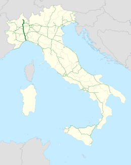 Italië - A26.svg snelweg kaart