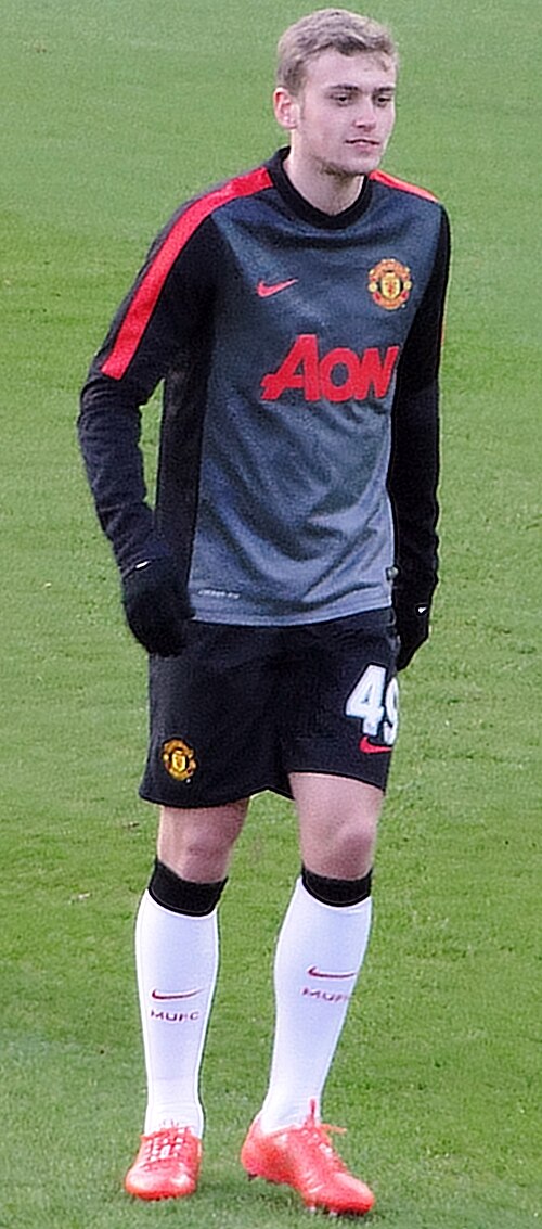 Wilson warming up for Manchester United in 2015