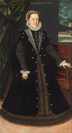 Мария Ана Баварска, портрет от Ян Корнелиз Вермейен от 1577 г.