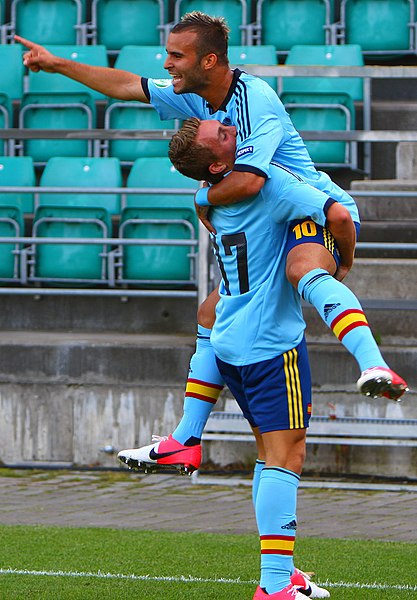 Jesé with Gerard Deulofeu at the European Under-19 Championship in 2012.