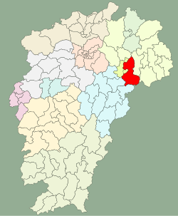 Ubicación en Jiangxi