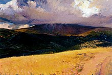 Tormenta sobre Peñalara (1906) de Joaquín Sorolla. Vista de la vertiente segoviana.