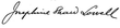 firma di Josephine Shaw Lowell