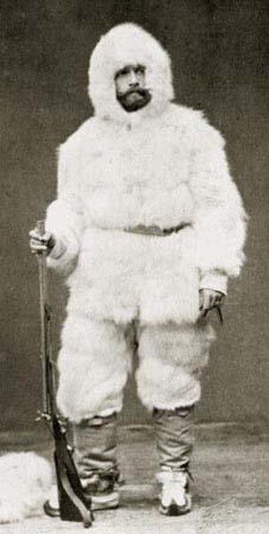 Payer in snow suit