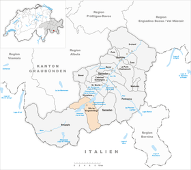 Map of Sils in Engadin / Segl