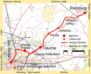 <span class="mw-page-title-main">Leipzig–Eilenburg railway</span>