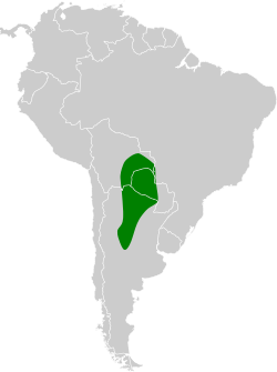 Distribución geográfica de la viudita chaqueña.