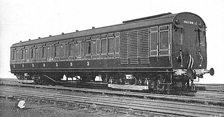 1927 compartment stock for the LNWR London lines LMS electric multiple unit motor-coach (CJ Allen, Steel Highway, 1928).jpg