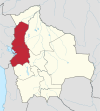 Розташування департаменту на мапі Болівії