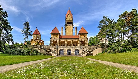 Leipzig Südfriedhof Kapellenanlage vonSüden IMG 2301+23 planar+241 01 06 2021 1433