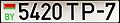 License plate of Belarus 5420 TP-7 (2023)