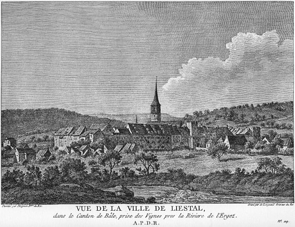 His birthplace Liestal in Switzerland (1780)