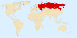 Geografisk plassering av Russland