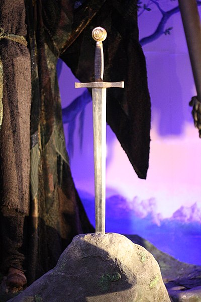The film's sword Excalibur at the London Film Museum