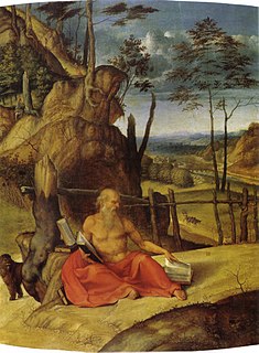 <i>Saint Jerome in Penitence</i> (Lotto, Rome) c. 1509 painting by Lorenzo Lotto