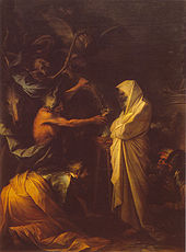 Apparition of the spirit of Samuel to Saul, by Salvator Rosa, 1668 Louvre rosa apparition.jpg