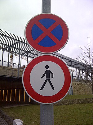 Pedestrian prohibition in Luxembourg
