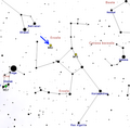 Position de M92 dans la constellation d'Hercule.