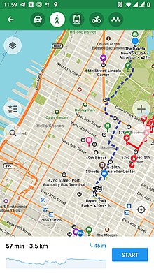 Obrázek Popis MAPS.ME Aplikace pro Android v9.4.4 Screenshot s Walking Route Built.jpg.