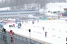 The women's 4 x 5 km relay event in action during the 2009 world championships on 26 February MS 2009 Liberec Vesec.JPG