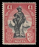 Malta 1922 Melita PS1 black & carmine-red.jpg