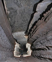 An example of a vadose cave passage in Mammoth Cave, Kentucky Mammoth cave canyon.jpg