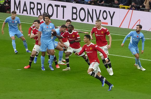 The Manchester derby in the 2021–22 Premier League, 6 November 2021.