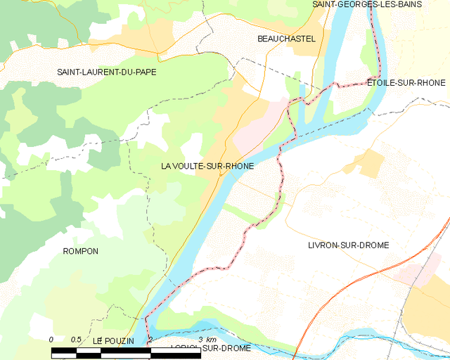 Poziția localității La Voulte-sur-Rhône