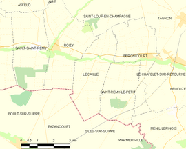 Mapa obce L’ Écaille