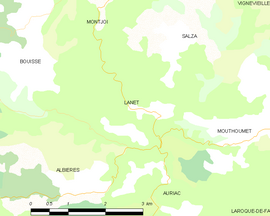 Mapa obce Lanet