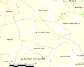 Mapa obce Breuil-la-Réorte