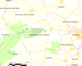 Mapa obce Saint-Georges-Buttavent