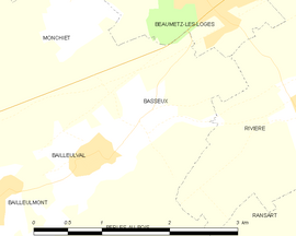 Mapa obce Basseux
