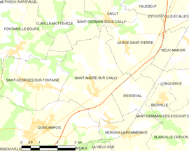 Mapa obce Saint-André-sur-Cailly
