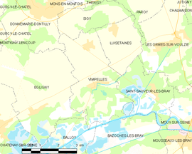 Mapa obce Vimpelles