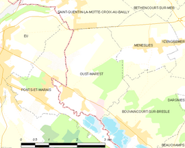 Mapa obce Oust-Marest