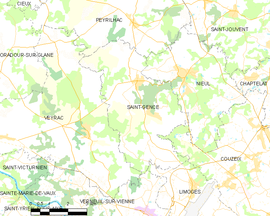 Mapa obce Saint-Gence