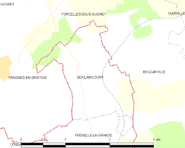 Mapa obce Boulaincourt