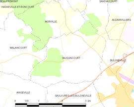 Mapa obce Vaudoncourt