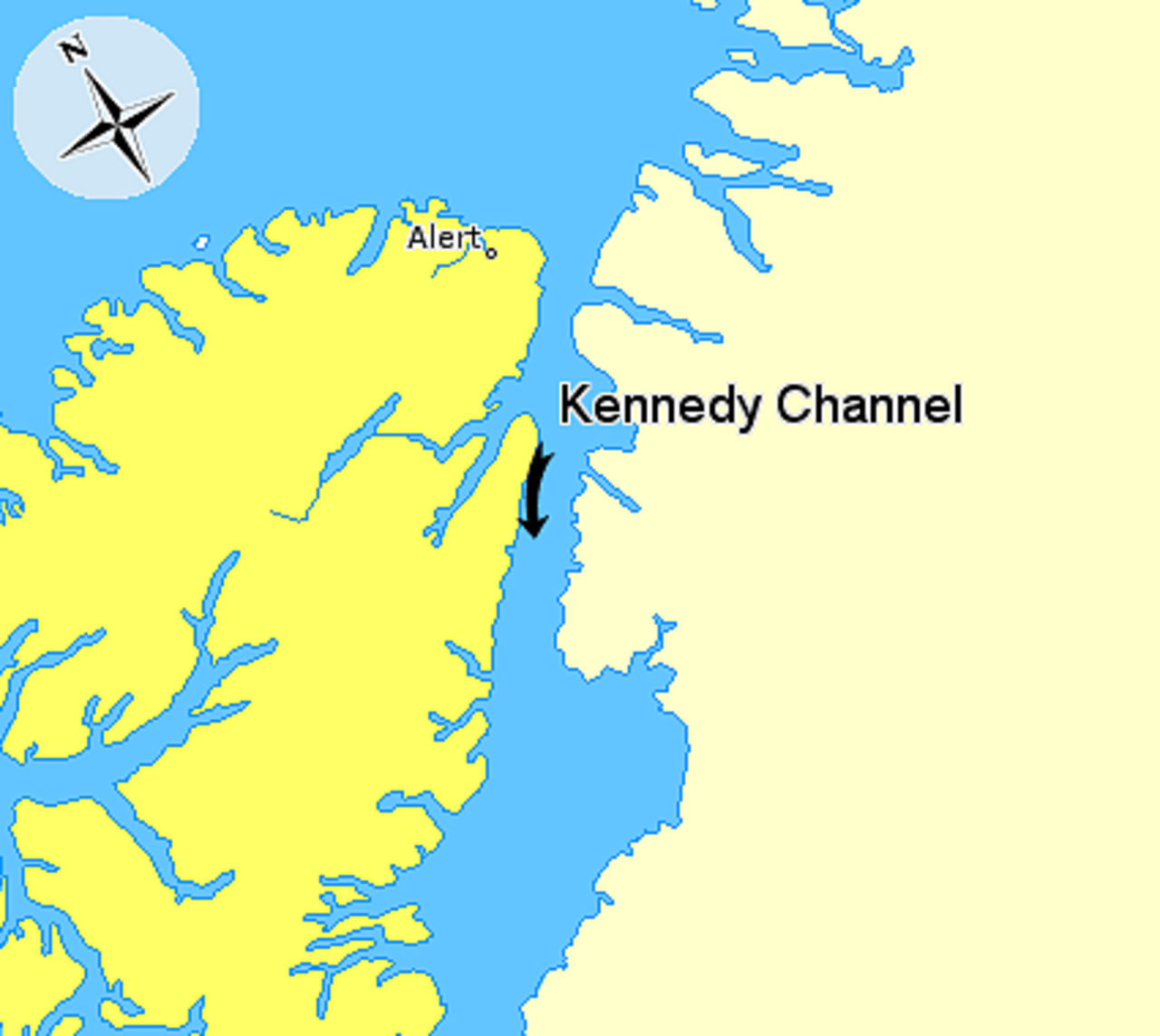 Пролив Кеннеди на карте