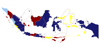 Map of 2004 Indonesian Presidential Election (1st Round) - Provinces.svg